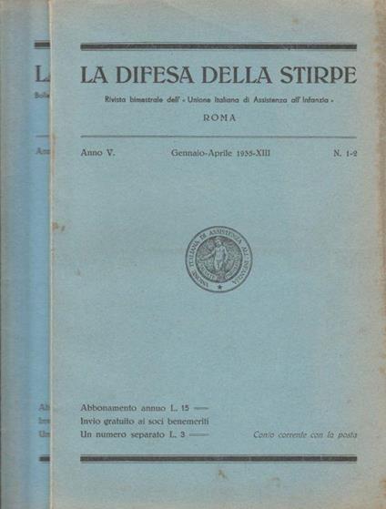 La difesa della stirpe 1935 - copertina