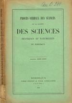 Proces-verbaux des seances de la societé des sciences physiques et naturelles de Bordeaux année 1932-1933