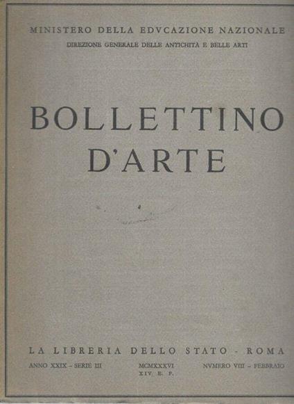 Bollettino d'arte - copertina