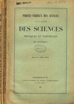 Proces-verbaux des seances de la societé des sciences physiques et naturelles de Bordeaux année 1933-1934, 1934-1935, 1935-1936