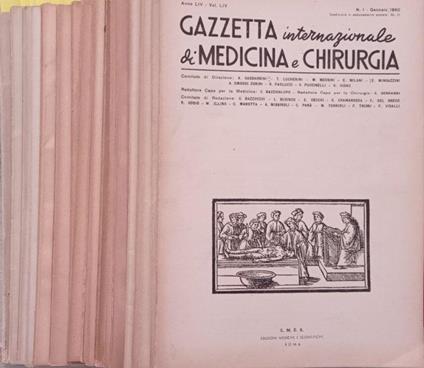 Gazzetta internazionale di Medicina e Chirurgia Anno LIV-Vol. LIV - copertina