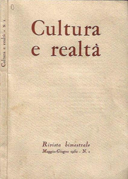 Cultura e realtà. Rivista bimestrale, maggio - giugno 1950 - n.1 - copertina