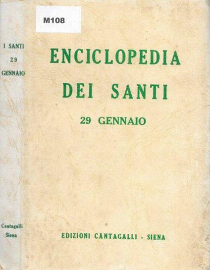 Enciclopedia dei Santi 29 gennaio - copertina