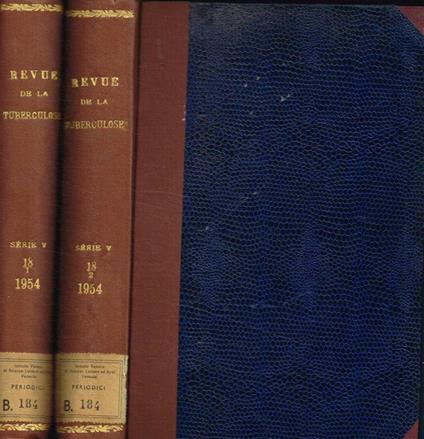 Revue de la tuberculose. 5 serie, tome 18, 1954. 2voll - copertina