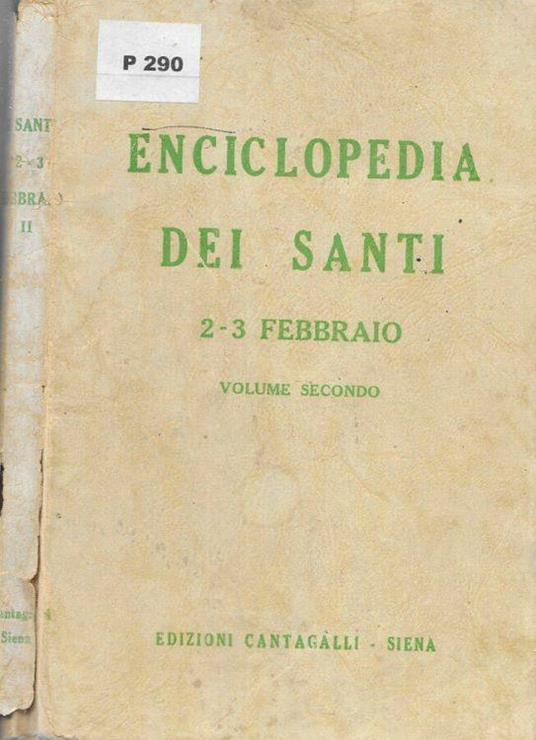 Enciclopedia dei Santi 2-3 febbraio - copertina