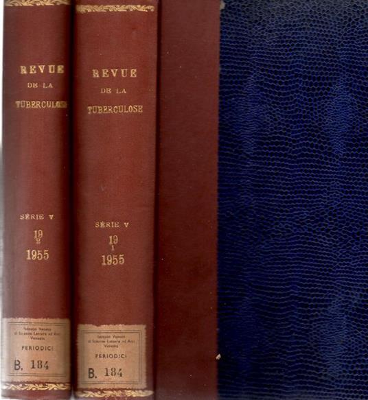 Revue de la tuberculose tome 19 1955 2 Voll. (Annata completa) - copertina