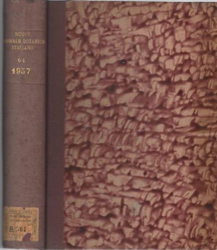 Nuovo Giornale Botanico Italiano Annata 1957 - copertina