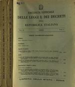 Raccolta ufficiale delle Leggi e dei Decreti della Repubblica Italiana. Vol.IX, 1962, fasc.1, 2