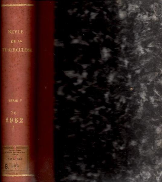 Revue de tuberculose et de pneumologie tome 26 N° 1, 2-3, 4, 5-6 1962 - copertina