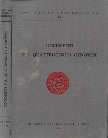 Documenti sul quattrocento genovese - copertina
