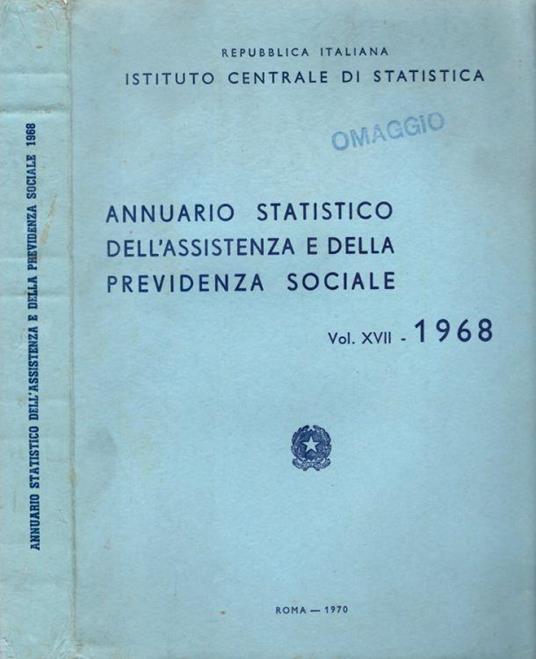 Annuario statistico dell'assistenza e della previdenza sociale Vol XVII - copertina