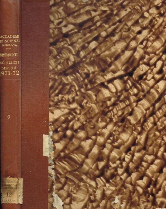 Atti della Accademia delle Scienze dell'Istituto di Bologna. Classe di scienze fisiche anno 260 - copertina