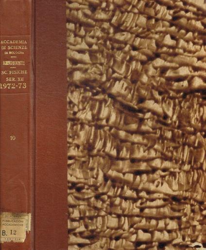 Atti della Accademia delle Scienze dell'Istituto di Bologna. Classe di scienze fisiche anno 261 - copertina