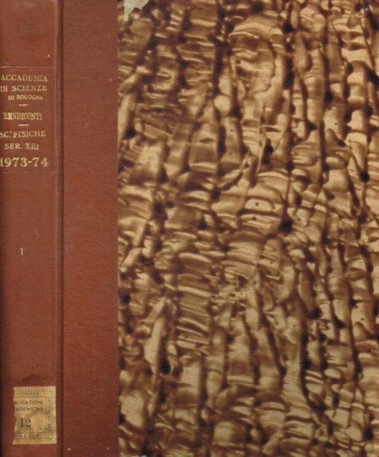 Atti della Accademia delle Scienze dell'Istituto di Bologna. Classe di scienze fisiche anno 262 - copertina