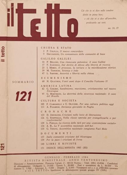 Il Tetto 121 - copertina