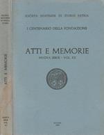 Atti e memorie vol XX