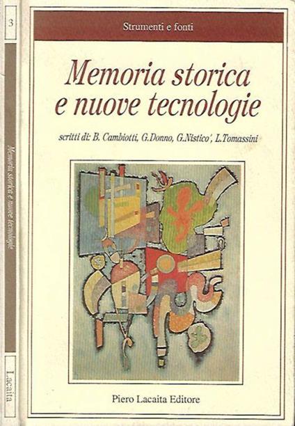 Memoria storica e nuove tecnologie - copertina