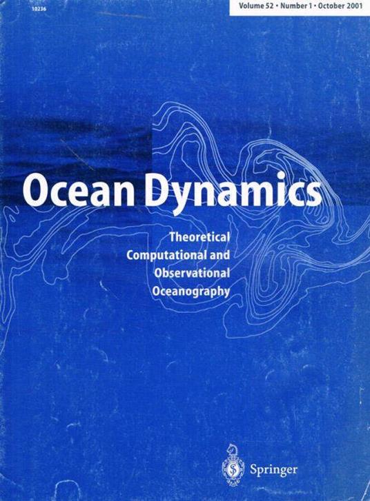 Ocean Dynamics. Theoretical, computational and obserational oceanography. Vol.52 n.1, ottobre 2001 - copertina