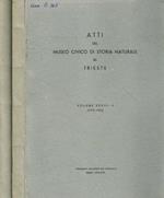 Atti del Museo Civico di Storia naturale di Trieste. Vol.XXVIII fasc.1, 2, anno 1972-73