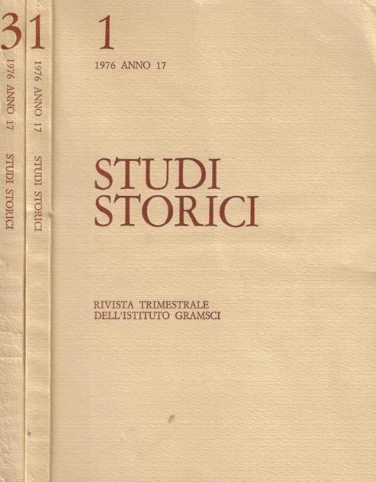 Studi Storici Anno 17, n.1, n.3 - 1976 - copertina