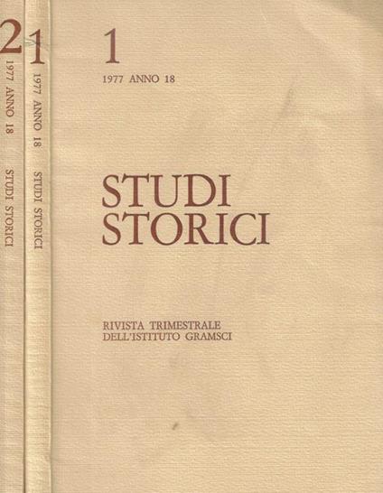 Studi Storici Anno 18, n.1, n.2 - 1977 - copertina