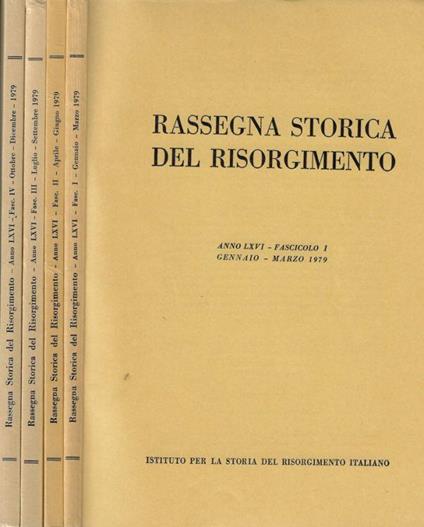 Rassegna Storica del Risorgimento Anno LXVI- 1979 - copertina