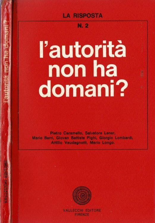 L' autorità non ha domani ? - copertina
