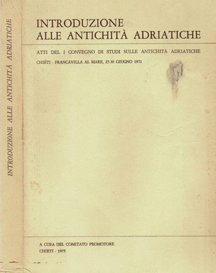 Introduzione alle Antichità Adriatiche - copertina