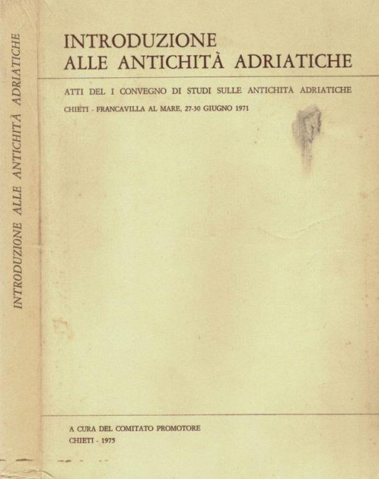 Introduzione alle Antichità Adriatiche - copertina