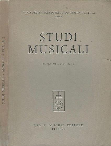 Studi musicali, n. 2, anno XI, 1982 - copertina