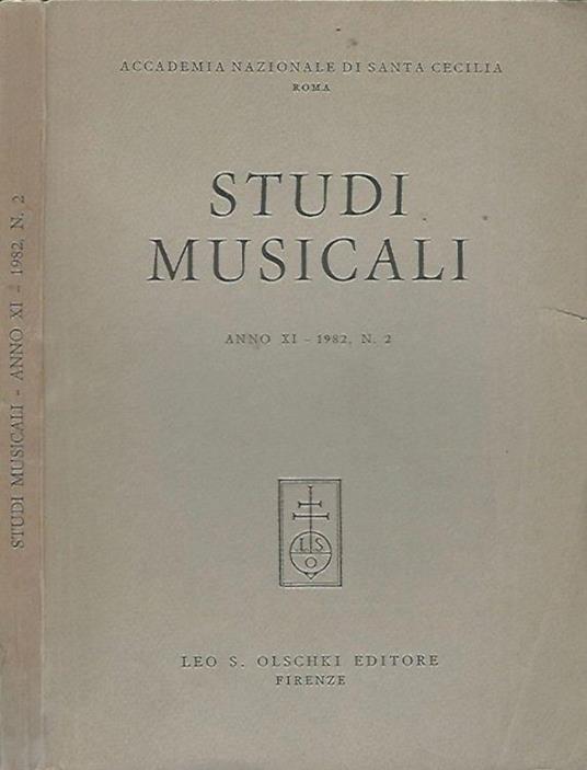 Studi musicali, n. 2, anno XI, 1982 - copertina