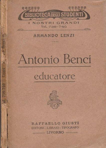 Antonio Benci - copertina