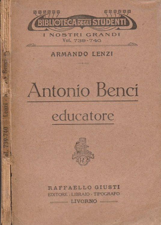 Antonio Benci - copertina