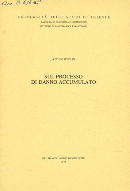 Sul processo di danno accumulato - copertina