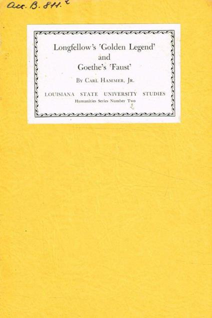 Longfellow's Golden Legend and Goethe's Faust - copertina