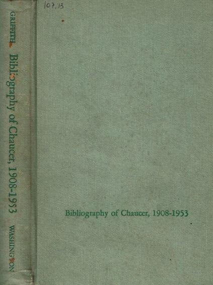 Bibliography of Chaucer 1908-1953 - copertina