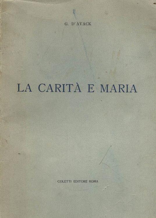 La carità e Maria - copertina