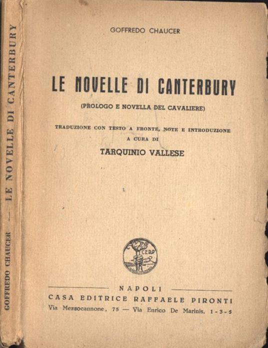 Le novelle di Canterbury - copertina