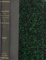 Séances et travaux de l'Académie des sciences morales et politiques 89° année 1929 1° semestre