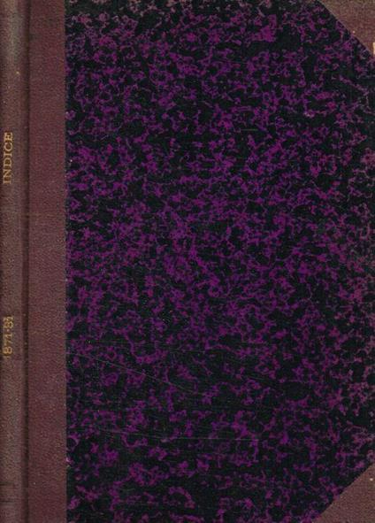 Indice analitico delle materie contenute negli annali di statistica pubblicati nel decennio 1871-81 - copertina