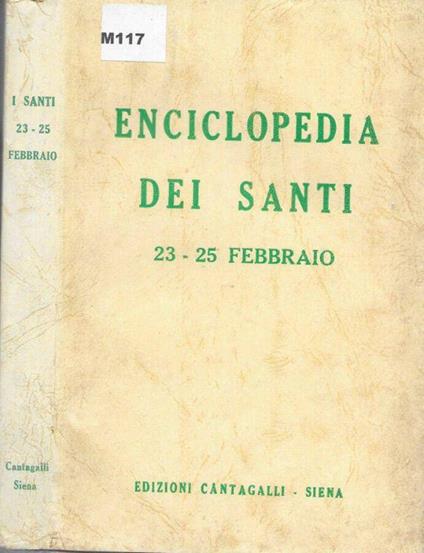 Enciclopedia dei Santi 23-25 febbraio - copertina