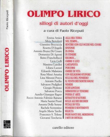 Olimpo Lirico - copertina