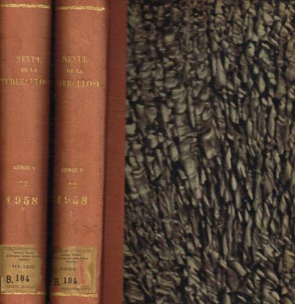 Revue de la tuberculose. 5 serie, tome 22, 1958. 2voll - copertina