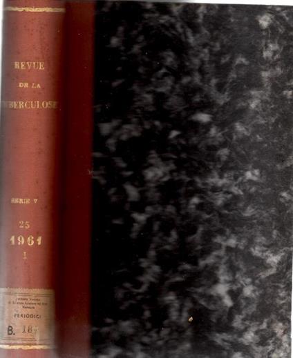 Revue de tuberculose et de pneumologie tome 25 N° 1, 2-3, 4, 5-6 1961 - copertina