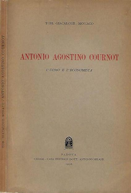 Antonio Agostino Cournot - copertina