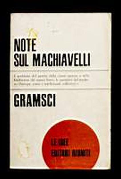 Note sul Machiavelli - Antonio Gramsci - copertina