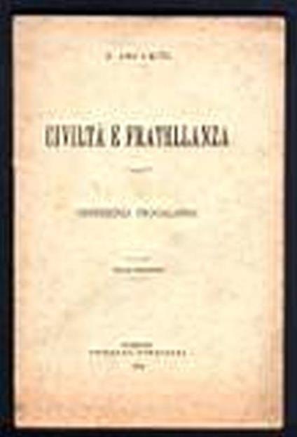 Civiltà e fratellanza conferenza Pro-Calabria - Pio Ciuti - copertina