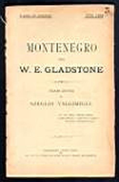 Montenegro - W. E. Gladstone - copertina