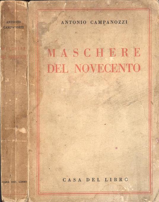 Maschere del Novecento - Antonio Campanozzi - copertina