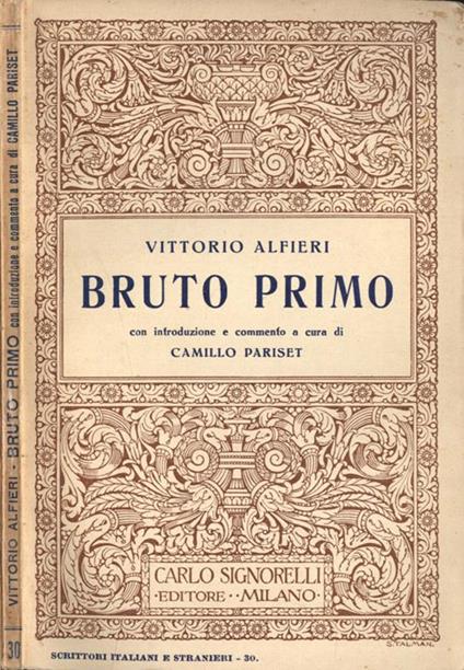 Bruto Primo - Vittorio Alfieri - copertina